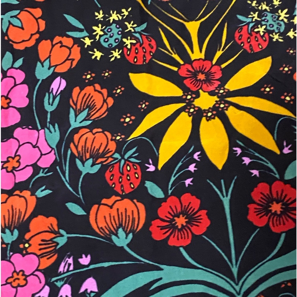 Free People Dress Womens Size XS Strawberry Fields Black Floral Mini - Picture 4 of 11